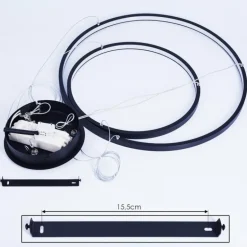 Suspension Preci LED Noir, 1 lumière