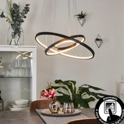 Suspension Preci LED Noir, 1 lumière