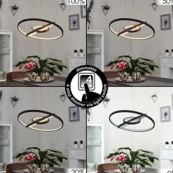 Suspension Preci LED Noir, 1 lumière