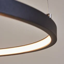 Suspension Preci LED Noir, 1 lumière
