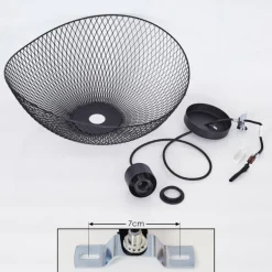 Suspension Pucara Noir, 1 lumière