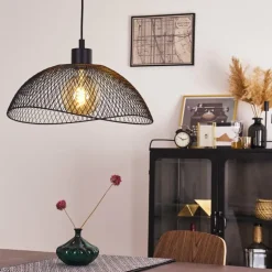 Suspension Pucara Noir, 1 lumière