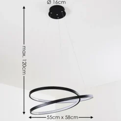 Suspension Pura LED Noir, 1 lumière