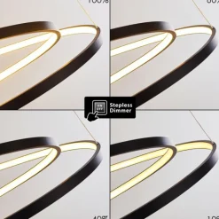 Suspension Pura LED Noir, 1 lumière