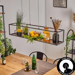 Suspension Ranquile LED Noir, 4 lumières