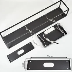 Suspension Ranquile LED Noir, 4 lumières