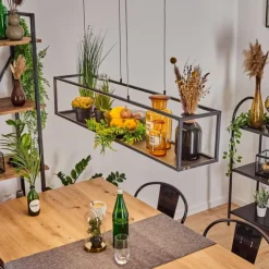 Suspension Ranquile LED Noir, 4 lumières