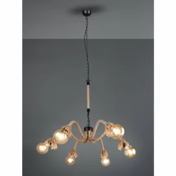 Suspension Reality Alva LED Noir, 6 lumières