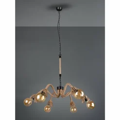 Suspension Reality Alva LED Noir, 6 lumières