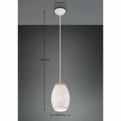 Suspension Reality BIDAR Écru, Blanc, 1 lumière