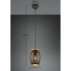 Suspension Reality BIDAR Or, Écru, Noir, 1 lumière