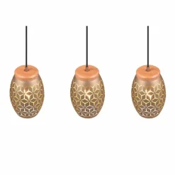 Suspension Reality BIDAR Brun, Écru, 3 lumières