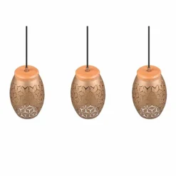 Suspension Reality BIDAR Brun, Écru, 3 lumières