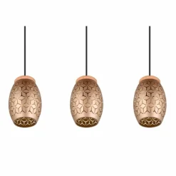 Suspension Reality BIDAR Brun, Écru, 3 lumières