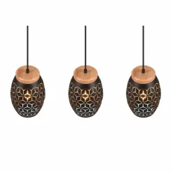 Suspension Reality BIDAR Or, Écru, Noir, 3 lumières