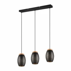 Suspension Reality BIDAR Or, Écru, Noir, 3 lumières