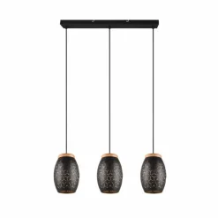 Suspension Reality BIDAR Or, Écru, Noir, 3 lumières