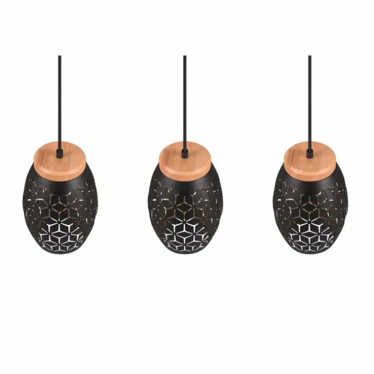 Suspension Reality BIDAR Or, Écru, Noir, 3 lumières