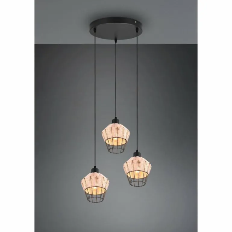 Suspension Reality Borka Noir, 3 lumières