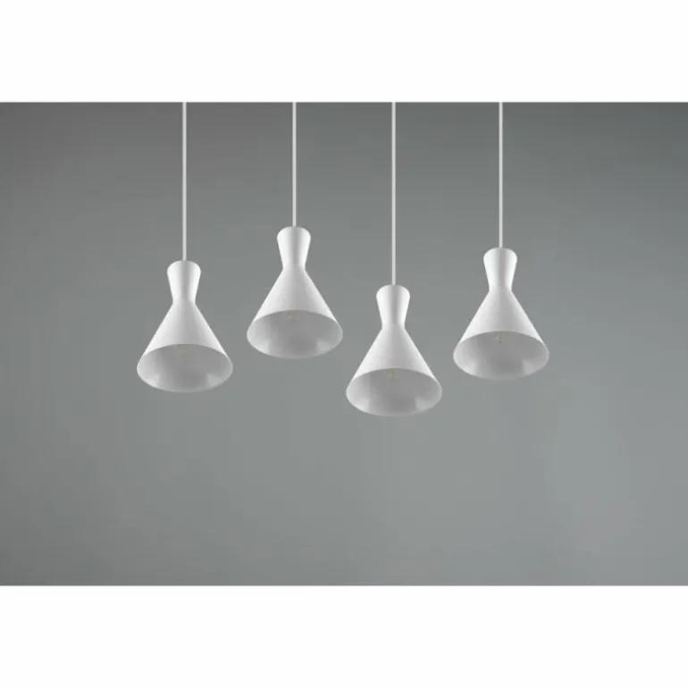 Suspension Reality Enzo Blanc, 4 lumières