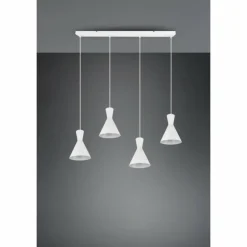 Suspension Reality Enzo Blanc, 4 lumières