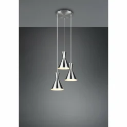 Suspension Reality Enzo Nickel mat, 3 lumières
