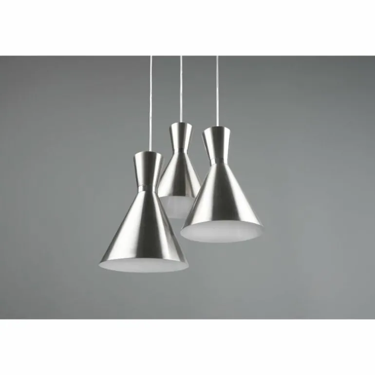 Suspension Reality Enzo Nickel mat, 3 lumières