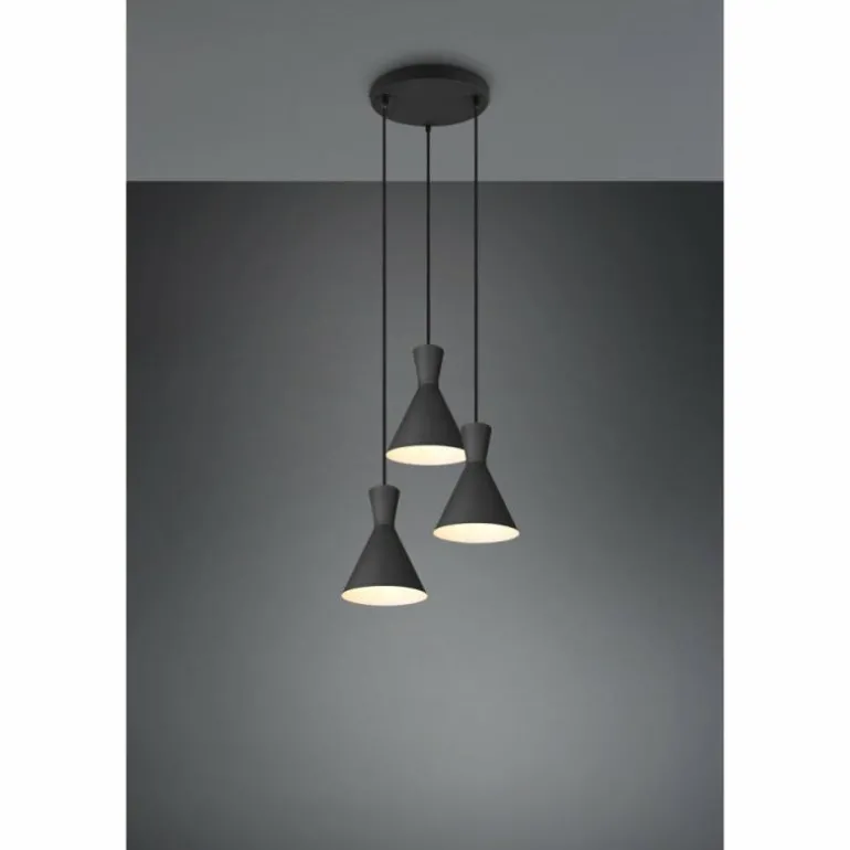 Suspension Reality Enzo Noir, 3 lumières