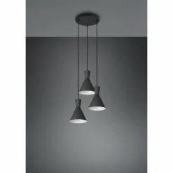 Suspension Reality Enzo Noir, 3 lumières