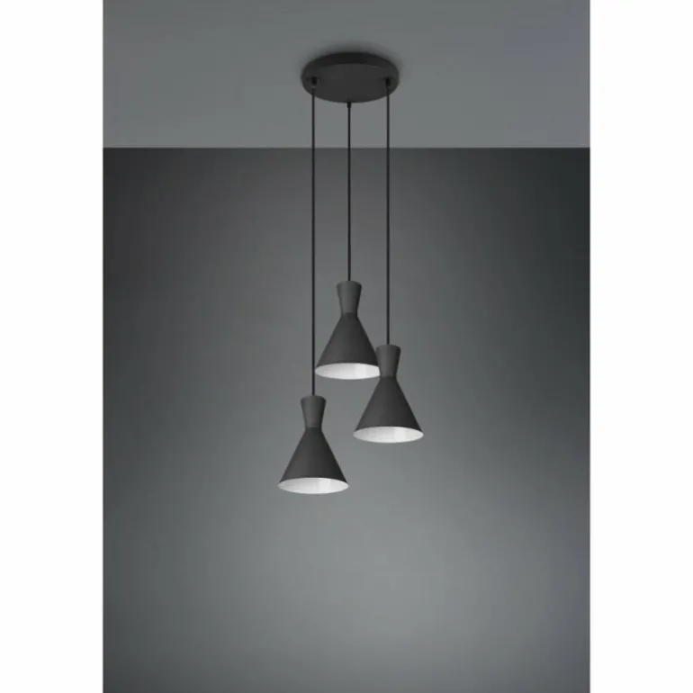 Suspension Reality Enzo Noir, 3 lumières