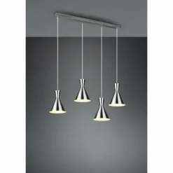 Suspension Reality Enzo Nickel mat, 4 lumières