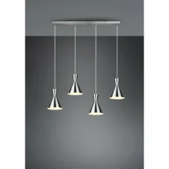 Suspension Reality Enzo Nickel mat, 4 lumières