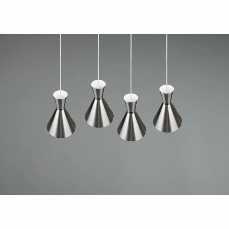 Suspension Reality Enzo Nickel mat, 4 lumières