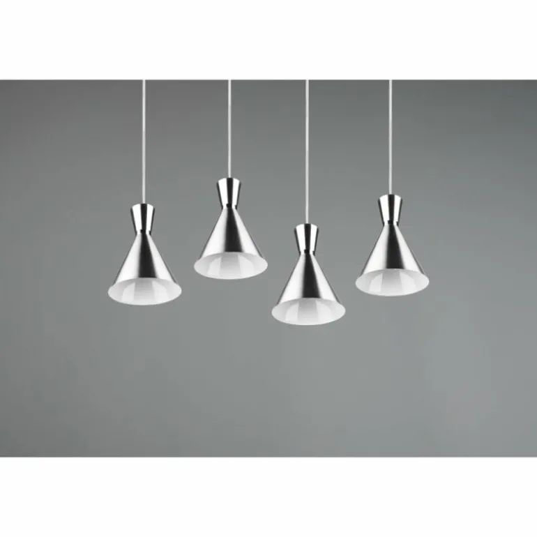 Suspension Reality Enzo Nickel mat, 4 lumières