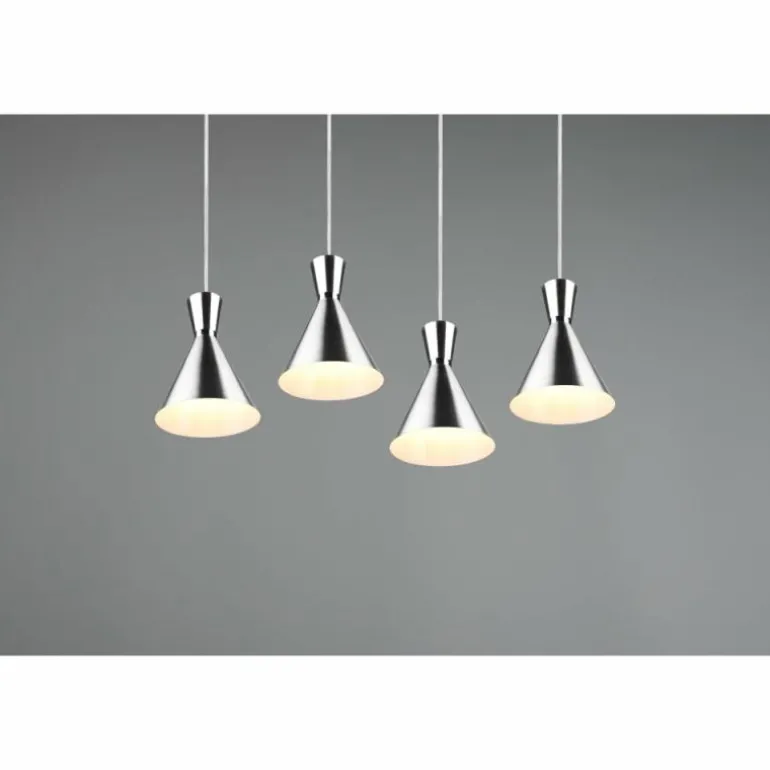 Suspension Reality Enzo Nickel mat, 4 lumières