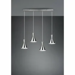 Suspension Reality Enzo Nickel mat, 4 lumières
