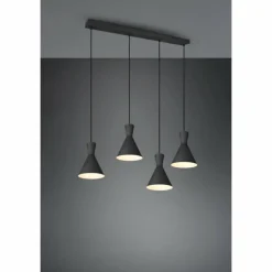 Suspension Reality Enzo Noir, 4 lumières