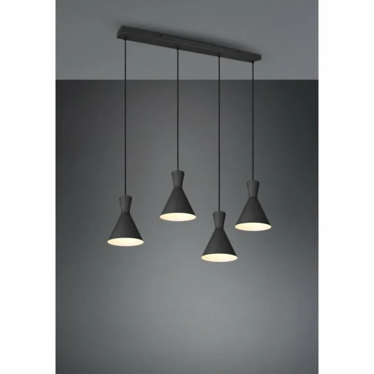 Suspension Reality Enzo Noir, 4 lumières