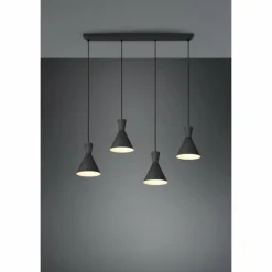 Suspension Reality Enzo Noir, 4 lumières