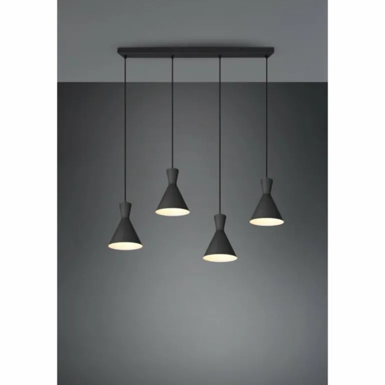 Suspension Reality Enzo Noir, 4 lumières