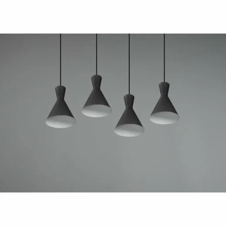 Suspension Reality Enzo Noir, 4 lumières