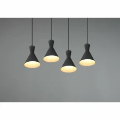 Suspension Reality Enzo Noir, 4 lumières