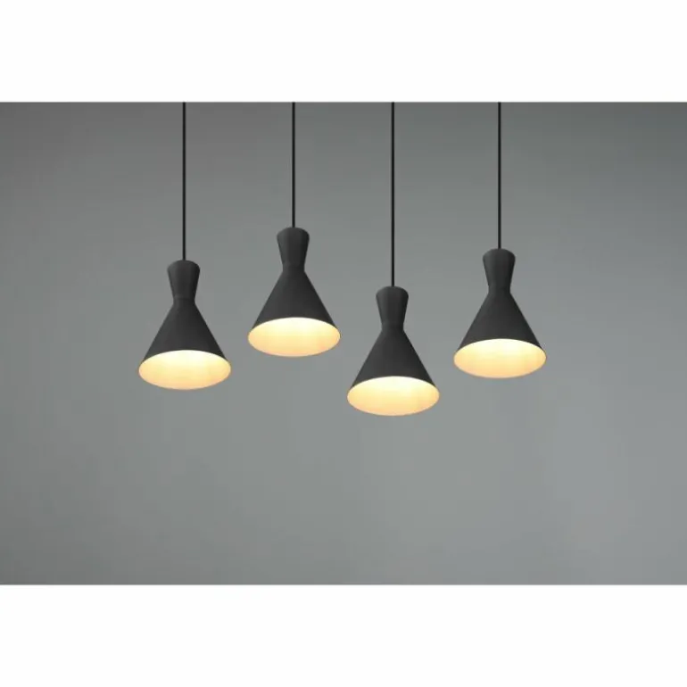 Suspension Reality Enzo Noir, 4 lumières