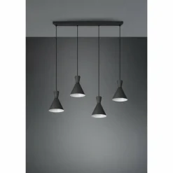 Suspension Reality Enzo Noir, 4 lumières