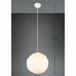 Suspension Reality FURRY Beige, 1 lumière