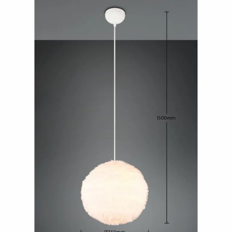 Suspension Reality FURRY Beige, 1 lumière