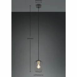 Suspension Reality Grid Noir, 1 lumière