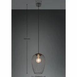 Suspension Reality Grid Noir, 1 lumière