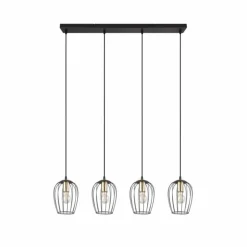 Suspension Reality Grid Noir, 4 lumières