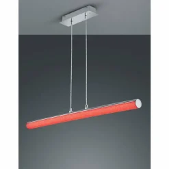 Suspension Reality LEIA LED Chrome, 1 lumière, Télécommandes, Changeur de couleurs